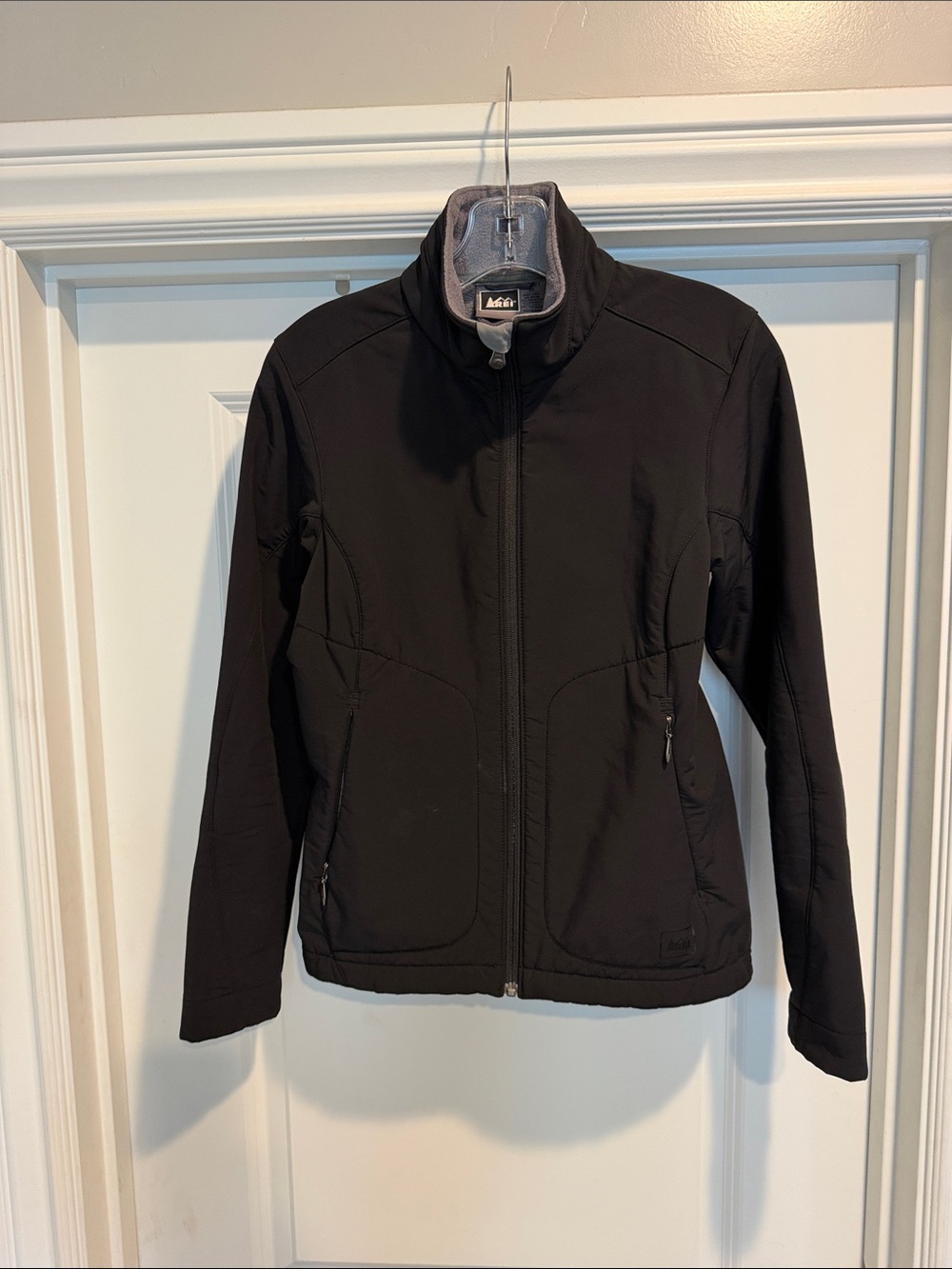 REI Women's Black Utility Jacket with Stand Collar